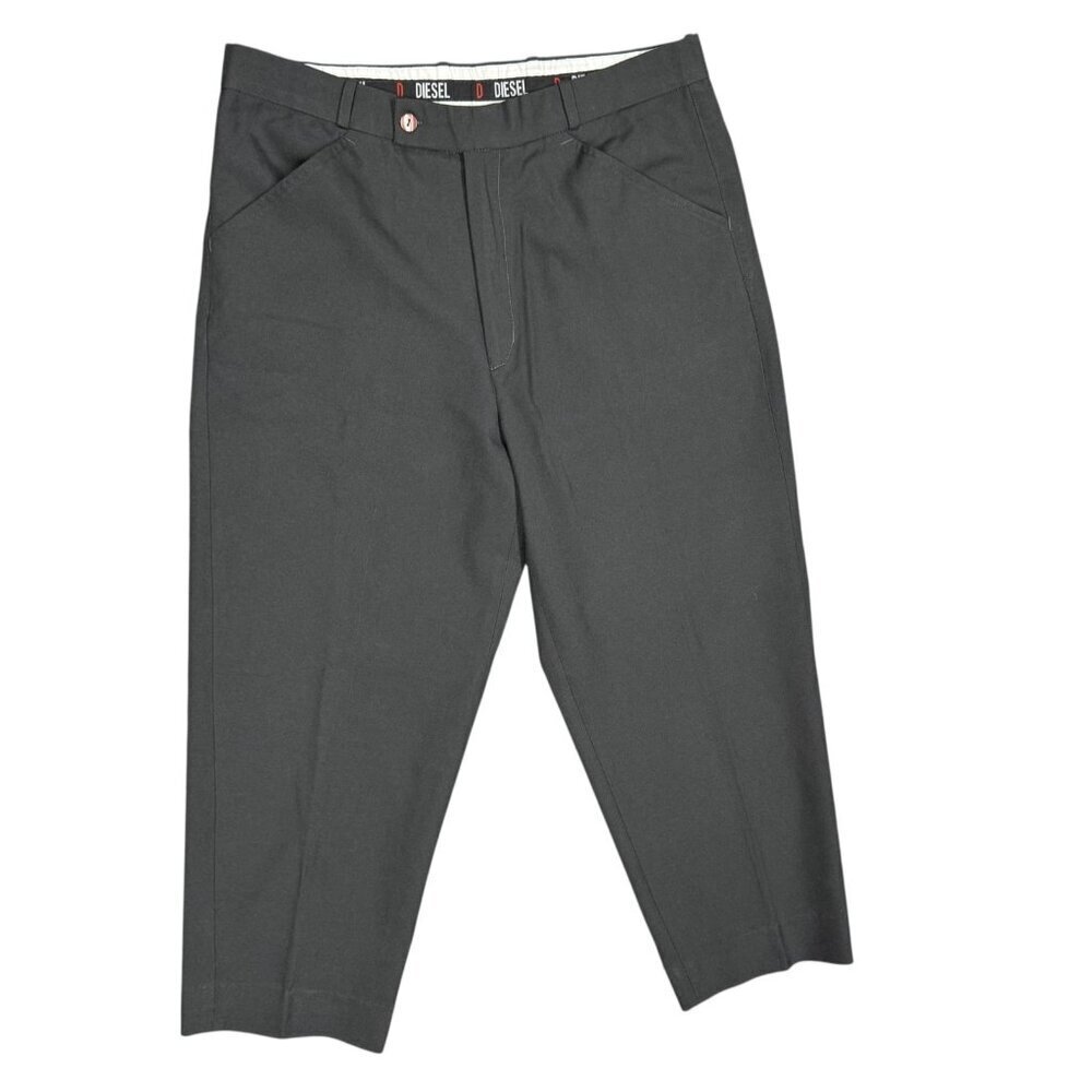 Diesel Adventure Mens Chino Pants Viscose Blend Twill Trousers Grey 34x26